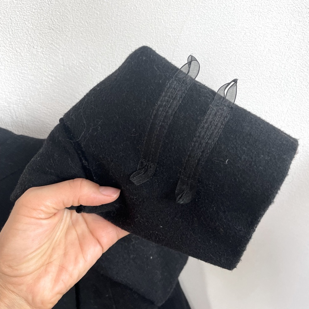 Wool Black Jacket With Hook Closures - image 3